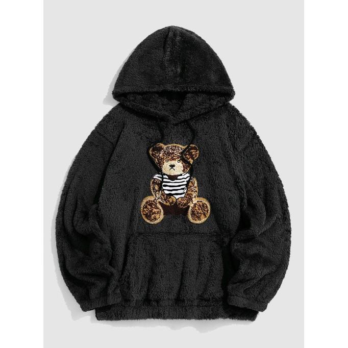 Bear Terry Embroidered Pullover