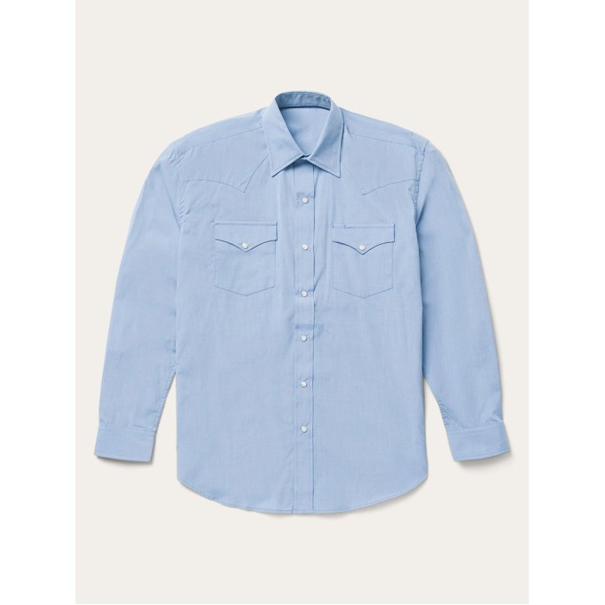 Blue End On End Solid Shirt