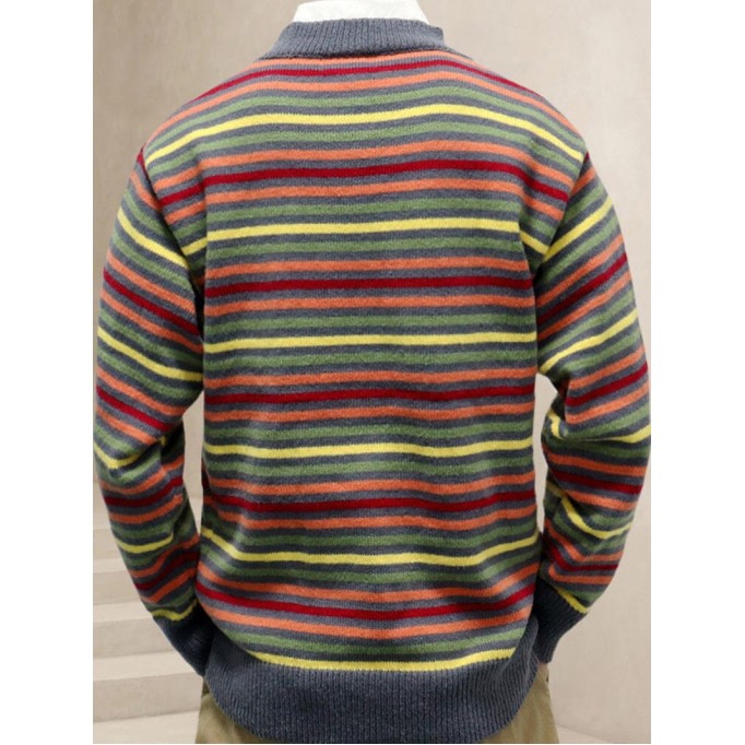 Casual Colorful Striped Sweater