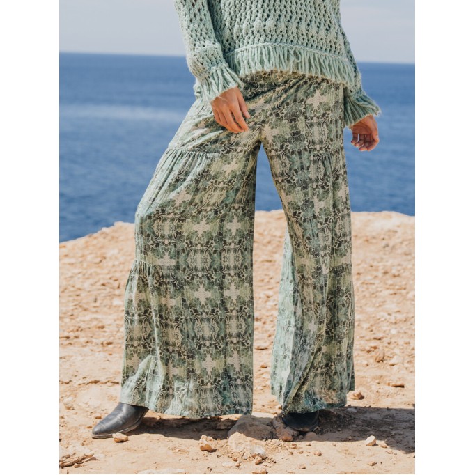 Casual Loose Print Breeze Trousers