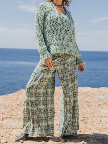 Casual Loose Print Breeze Trousers