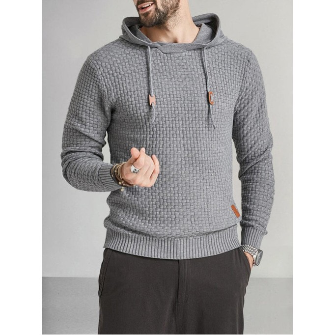 Casual Style Pullovers HoodedSoft Knit Hoodie