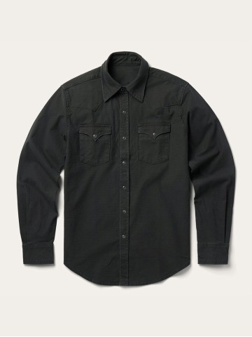 Charcoal Corded Denim Shirt