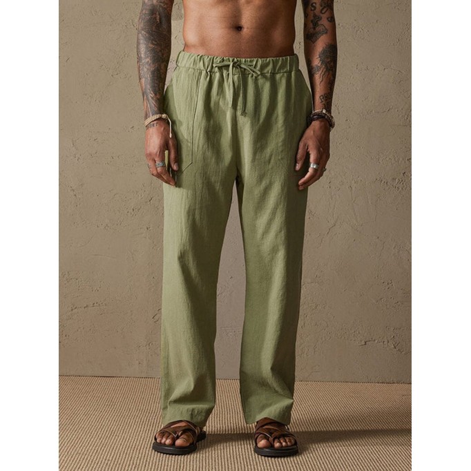Cotton Linen Yoga Pants - Lightweight & Breathable