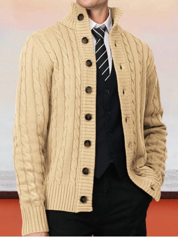 Cozy Cable Knit Sweater Coat