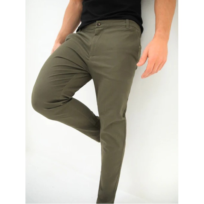Green Stretch Twill Men's Pants