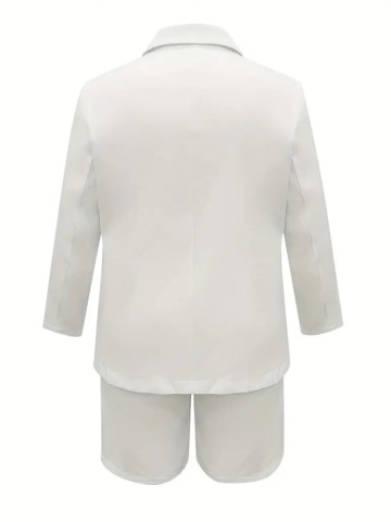 Ladies elegant Professional elegant suit jacket shorts 2 piece set