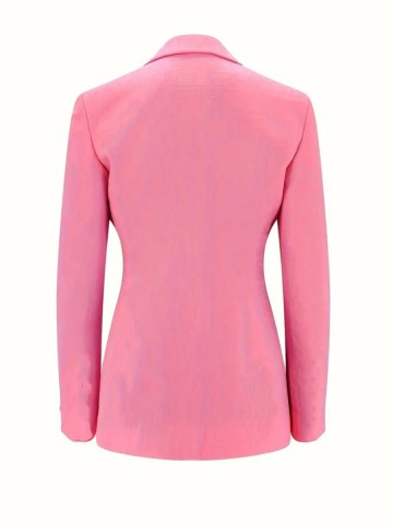Ladies Pink elegant print professional elegant suit jacket shorts 2 piece set