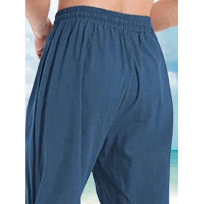 Linen Lace-Up Pants - Comfortable & Breathable