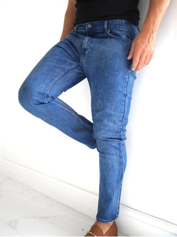 Men's casual blue pants