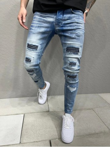 Men's tight cropped jeans