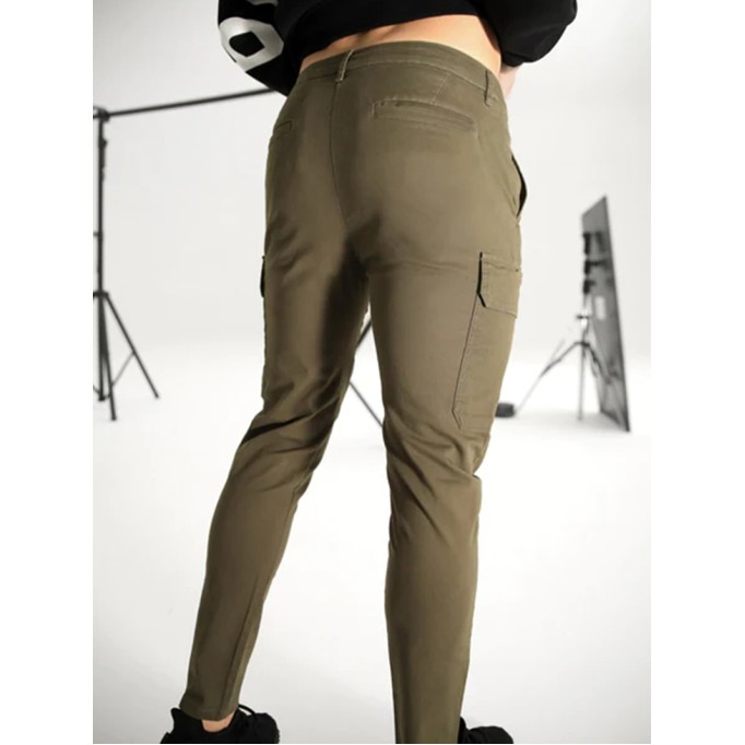 Green Work Suit Elastic Twill Men's Pants