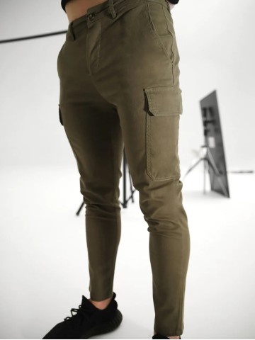 Green Work Suit Elastic Twill Men's Pants