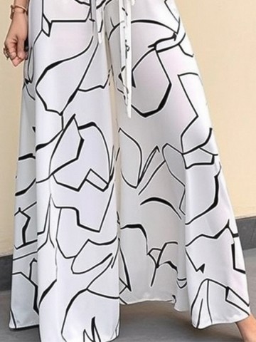 Printed waistband jumpsuit