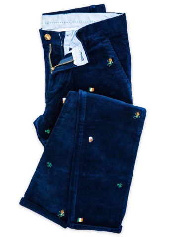Vintage corduroy dark blue casual pants